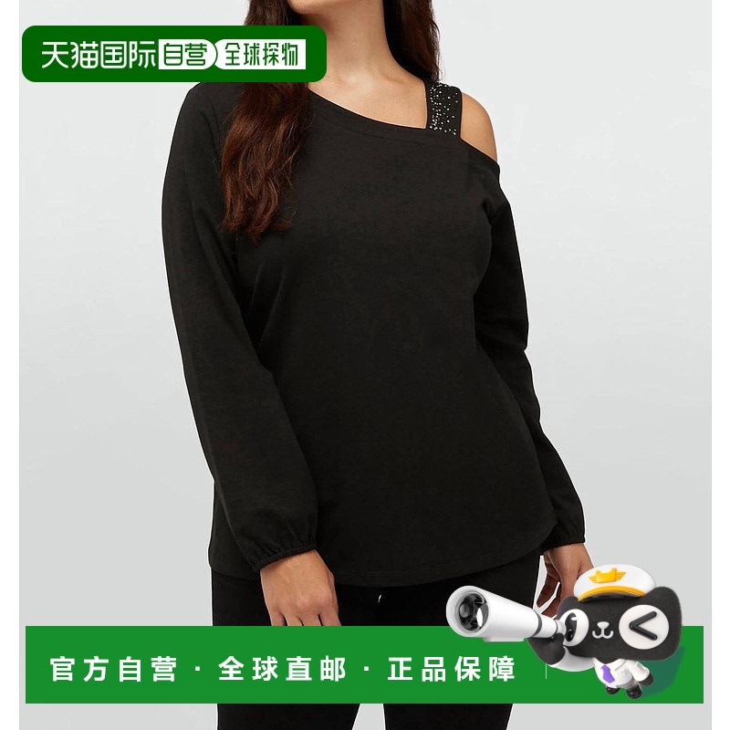 自营 sympli毛绒单肩上衣(黑醋栗色) - currant 美国奥莱直发