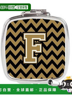 自营Carolines Treasures CJ1050-FSCM 字母 F 雪佛龙黑色和正品