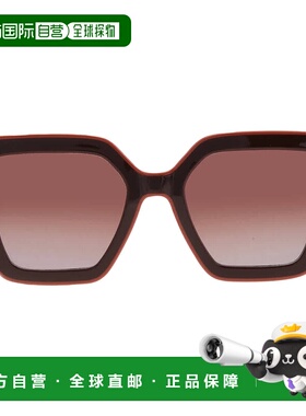 自营Longchamp Brown Gradient Irregular Ladies Sunglasses LO7