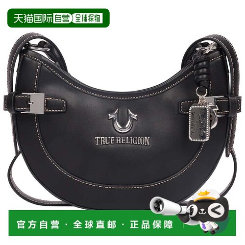自营True Religion Blake Smooth PU Belted Hobo Bag – Women’