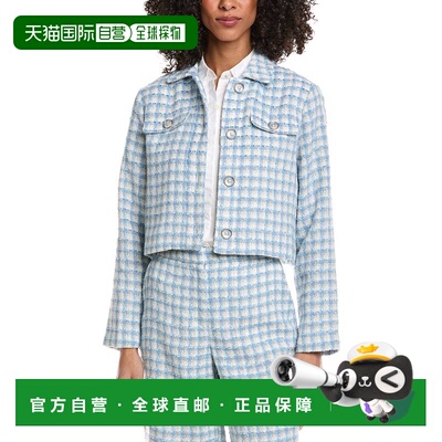自营Laundry by Shelli Segal Cropped Tweed Jacket - blue 美国