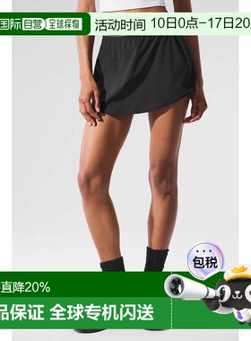 1h可退 美国直邮AloYoga瑜伽女士半裙运动 黑色 W6240R