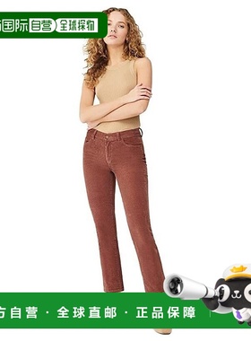 自营DL1961 Mara Pants Women's Maroon Corduroy Ribbed Straigh