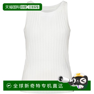 美国奥莱直发 自营 herno罗纹白色无袖 上衣 白色