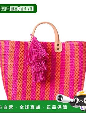 自营Mar Y Sol Lido Tote - Pink 单肩包美国直发奥莱编织包