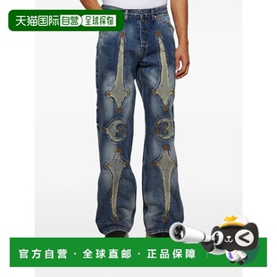美国直邮THUG CLUB-男式TC骨牛仔皮牛仔裤直筒裤长裤