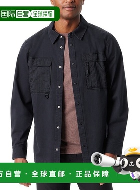 自营 Bass Outdoor Shacket男式黑色宽松前扣长袖MAC116-黑色 美