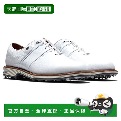 自营FootJoy Premiere系列Packard 53908男士白色真皮高尔夫球鞋M
