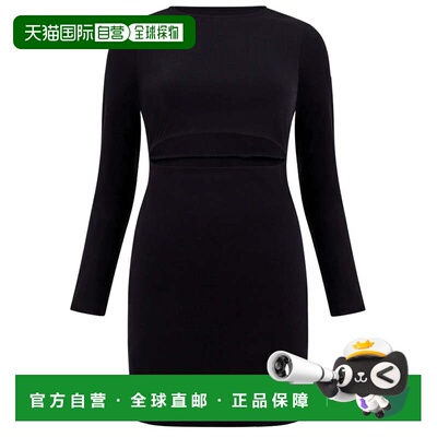 自营French Connection 女式 Rassia Sheryle 剪裁迷你连衣裙，黑