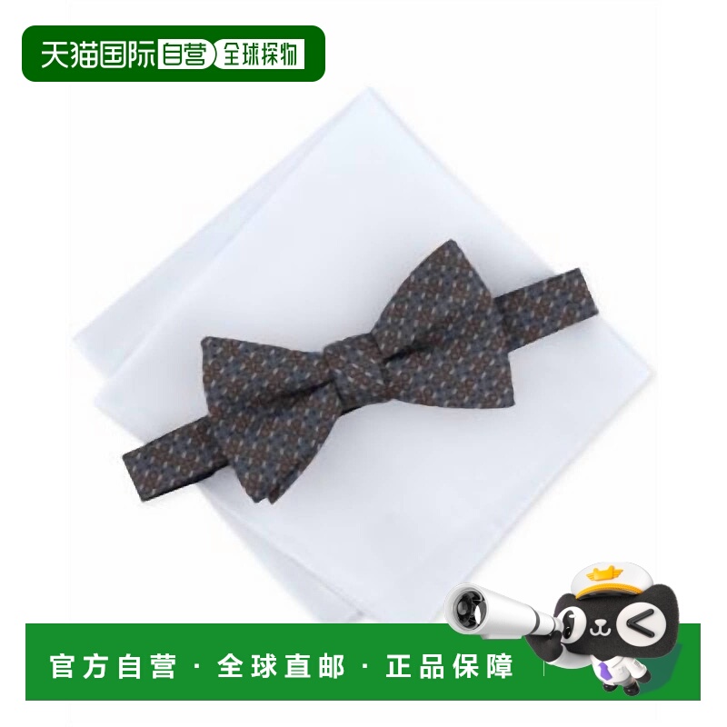 自营alfaniMen's Elinor Neat Bow Tie In Cognac - cognac 美国