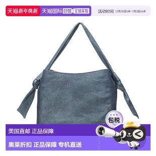 新款 灰色 美国奥莱直发斜挎包单肩包 Nora皮革Hobo包 自营Frye
