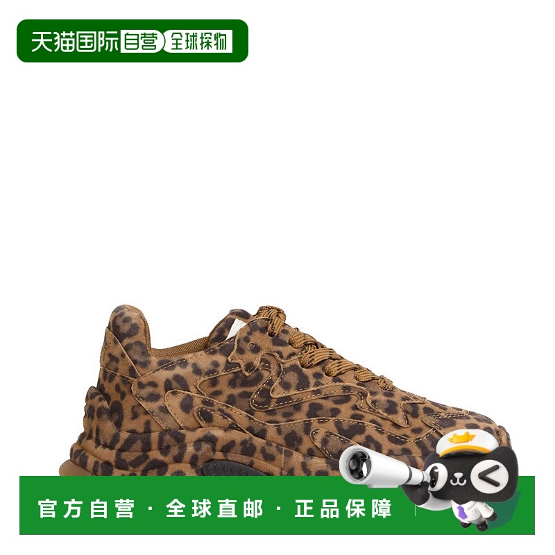 自营ash豹纹绒面运动鞋-棕色 美国奥莱直发