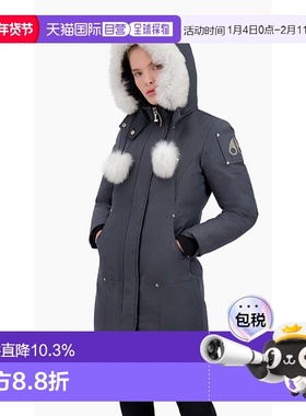Moose Knuckles女士毛球款派克毛领羽绒服大衣 小剪刀