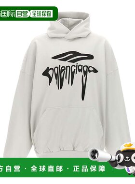 自营Balenciaga Women's 3B Liquefied Hoodie - white 美国奥莱