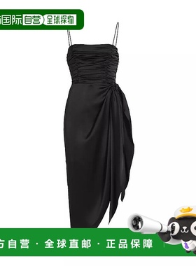 1h可退 【美国直邮】Wayf Delaney 不对称缎面中长连衣裙