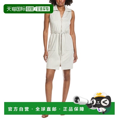 自营Nanette Nanette Lepore Front Zip Shirtdress - grey 美国