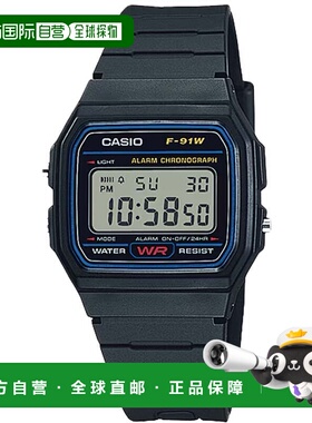 自营Casio Men's Classic Digital Watch with Black Strap - F-9