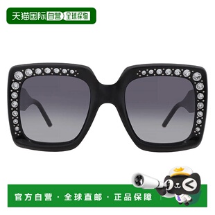 自营Carolina Herrera Grey Shaded Square Ladies Sunglasses HE