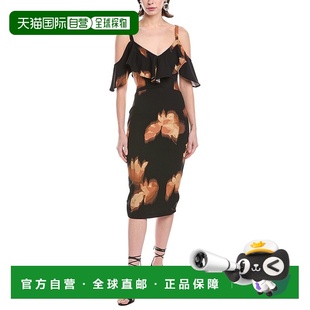 Roy royRACHEL Marcella Midi连衣裙 美 自营 黑色 rachel