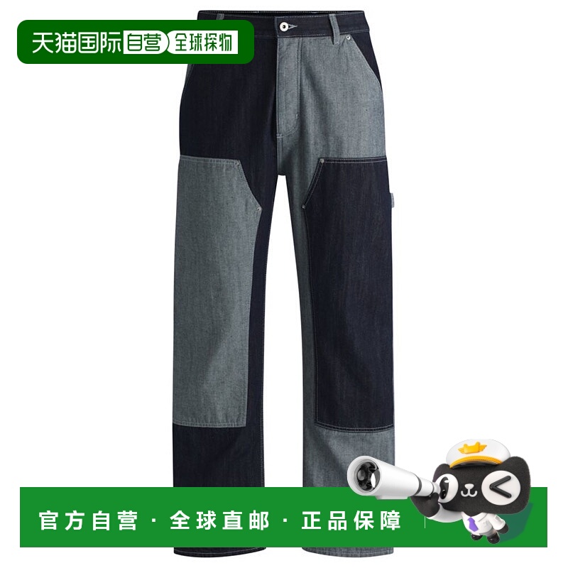 自营hugo bossLoose-fit jeans in mixed denims - dark blue 美
