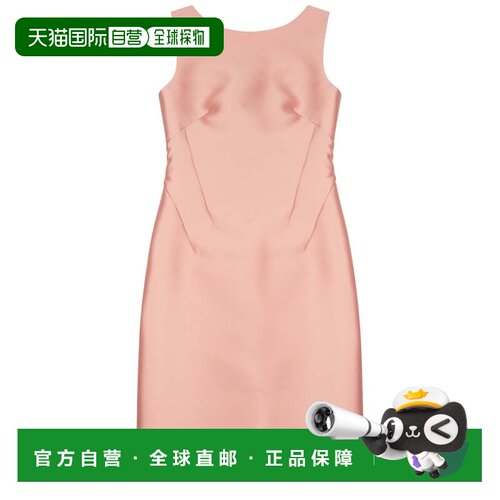 自营alberta ferrettiBlush Pink Satin Midi Dress - pink 美国
