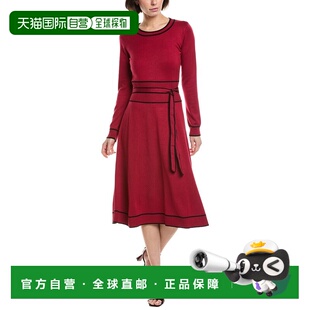 自营T Tahari A-Line Sweaterdress - red 美国奥莱直发