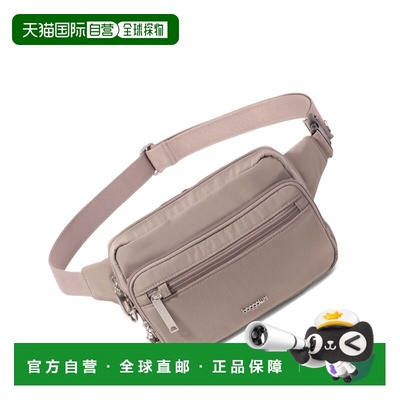 自营baggallini Securtex Anti-Theft Belt Bag Sling - moonrock