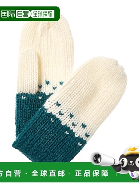 自营Portolano Colorblocked Wool-Blend Mittens - white 美国奥