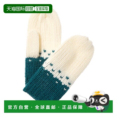 自营Portolano Colorblocked Wool-Blend Mittens - white 美国奥