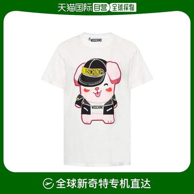 香港直发Moschino 莫斯奇诺 狗狗图案印花T恤 3XA0773 9140 1002