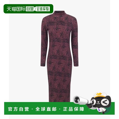 自营Ted Baker Elonar Bodycon连衣裙女士红色黑色花卉长袖UPS363