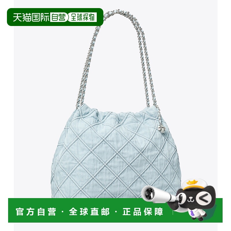 美国直邮Tory Burch 汤丽柏琦 Fleming 柔软牛仔肩背包