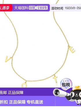 自营 Adornia Vote 项链 14k 黄金纯银 黄色 美国奥莱直发吊坠