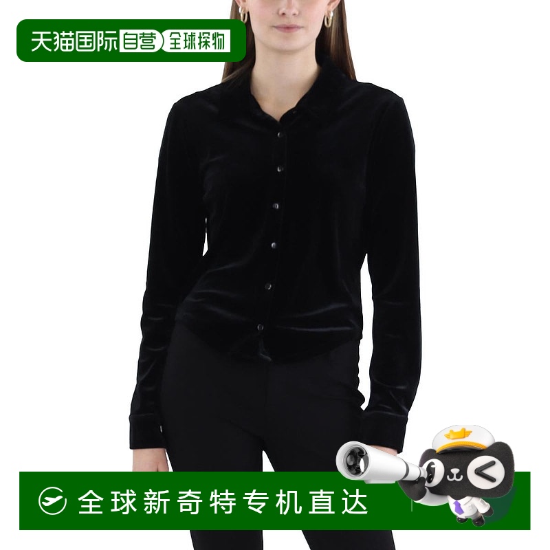 自营z supplyWomens Collared Top Button-Down Top - black 【美