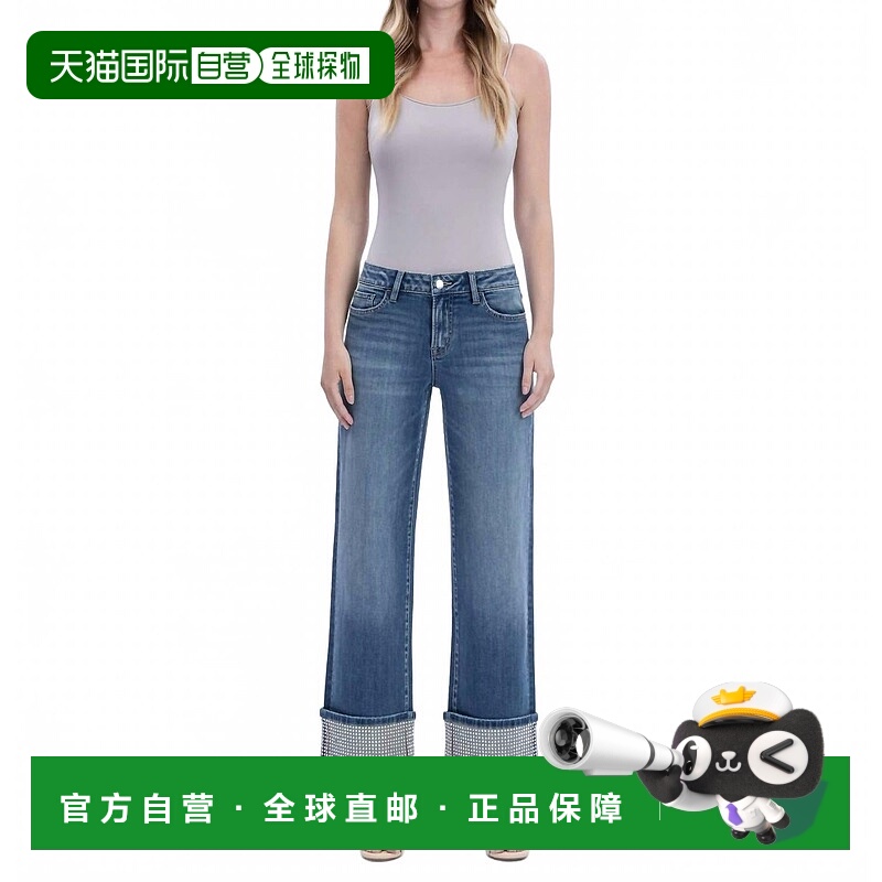 自营flying monkeyMid Rise Mineral Silver Slim Ankle Length W