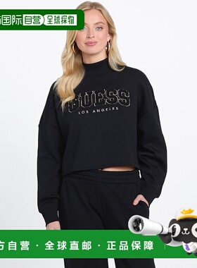 自营guessThais Fleece Pullover - black 美国奥莱直发卫衣