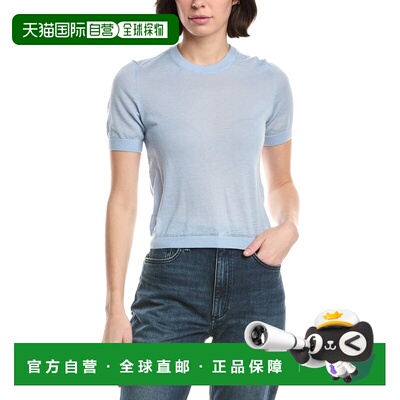 自营rag & bone Adeline Lightweight Cashmere Sweater - blue