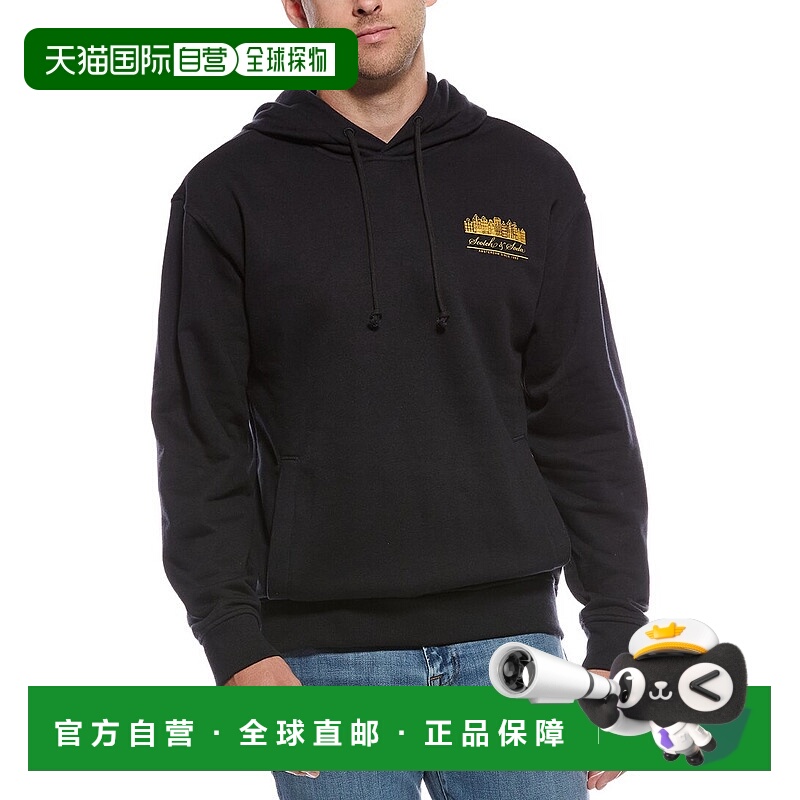 自营Scotch & Soda Fleece Graphic Hoodie - black 美国奥莱直发