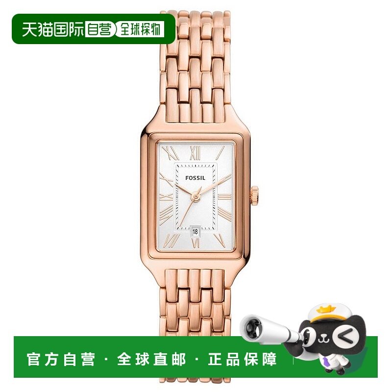 美国直邮Fossil 女士化石休闲手表表带玫瑰玫瑰金