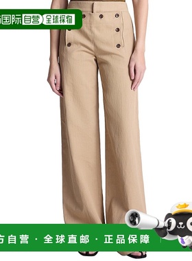 自营 A.L.C.Lucas亚麻混纺长裤-米色 休闲裤阔腿裤美国直发奥莱