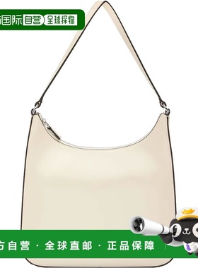 自营 STAUD 女士奶油色皮革 Alec 单肩手提包 - 奶油色 美国奥莱