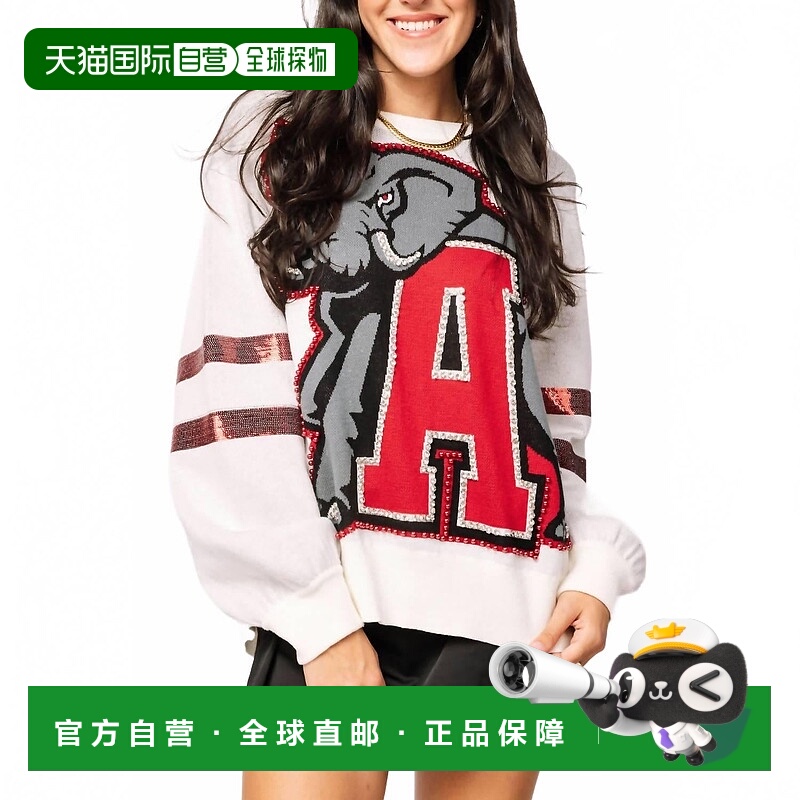 自营queen of sparkles阿拉巴马州白色大吉祥物毛衣 美国奥莱直发