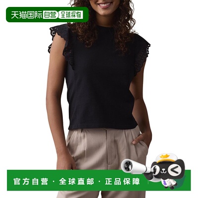 自营the normal brand普通品牌Marnie Eyelet上衣-黑色 美国奥莱