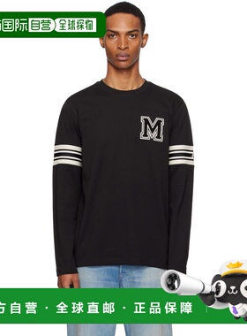 1h可退 香港直邮潮奢 Moncler 盟可睐 男士 黑色 Archivio 长袖 T