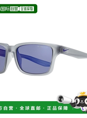 自营 Nike男式Essential Spree M太阳镜EV1004 014哑光透明灰色57