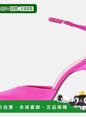 自营The Attico Pink Satin Perine Ankle Strap Sandals - pink