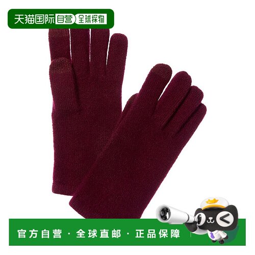自营sofiacashmere Touch Screen Cashmere Glove - red 美国奥莱