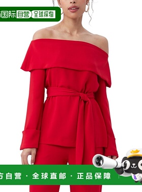 自营Trina Turk Lyndi 顶部 红色 女装上衣美国直发奥莱性感