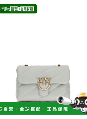 自营PINKO Calf Leather Bos Taurus Shoulder Women's Bag - gra