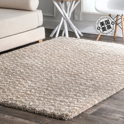 nuLOOM Cuellar Chevron Shaggy Area Rug - 奶油色 【美国奥莱】